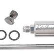 Load image into Gallery viewer, Edelbrock 3/8In Hard Fuel Line w/ -6 B-Nut and Polished Filter - Side View