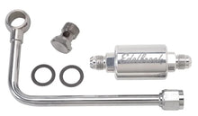 Load image into Gallery viewer, Edelbrock 3/8In Hard Fuel Line w/ -6 B-Nut and Polished Filter - Side View