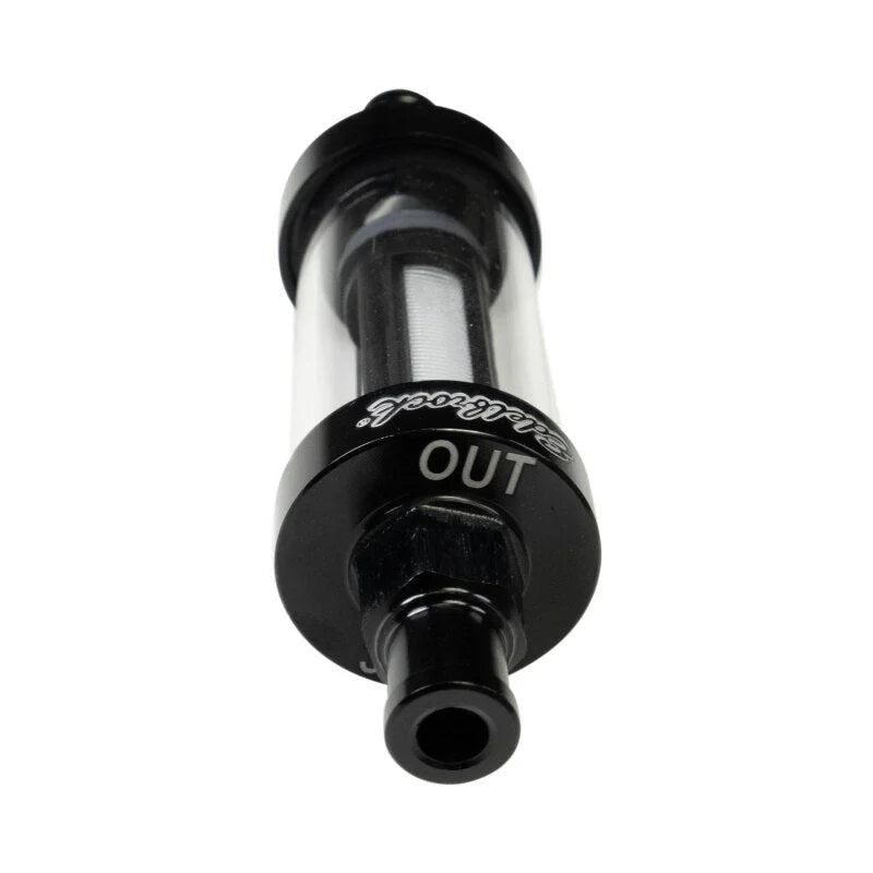 Edelbrock 3/8in i.d. Hose Clear View Fuel Filter - Side View