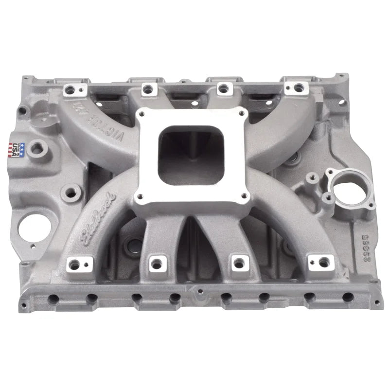 Edelbrock 390-428 Ford FE Victor EFI Manifold 4150 Flange Mounting - Side View