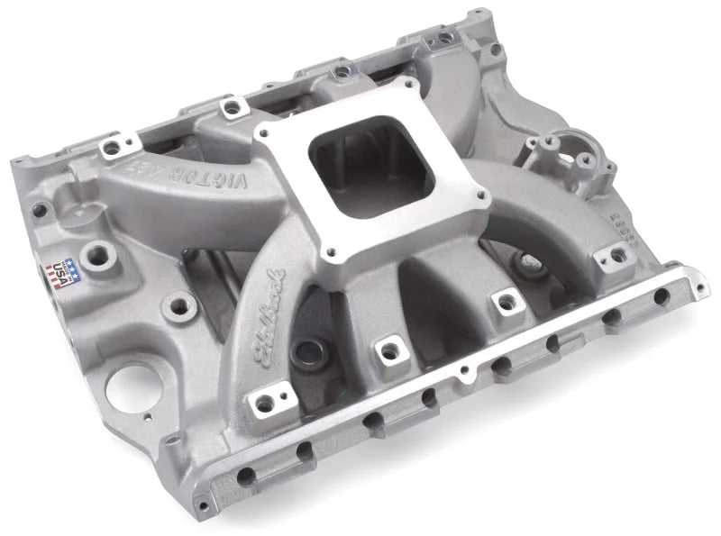 Edelbrock 390-428 Ford FE Victor EFI Manifold 4150 Flange Mounting - Back View
