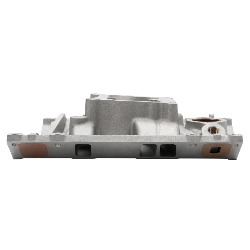 Edelbrock 96-17 Chevy 4.3 V6 Vortec Marine Engine Performer Series Intake Manifold w/8 Bolts - Side View