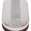 Load image into Gallery viewer, Edelbrock Air Cleaner Classic Series Oval Aluminum Top Cloth Element 17 5In X 9 35In X 3 9In - Additional View 6