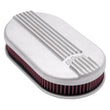 Load image into Gallery viewer, Edelbrock Air Cleaner Classic Series Oval Aluminum Top Cloth Element 17 5In X 9 35In X 3 9In Satin - Additional View 7