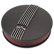 Load image into Gallery viewer, Edelbrock Air Cleaner Classic Series Round Aluminum Top Cloth Element 14In Dia X 3 9In Black - Side View