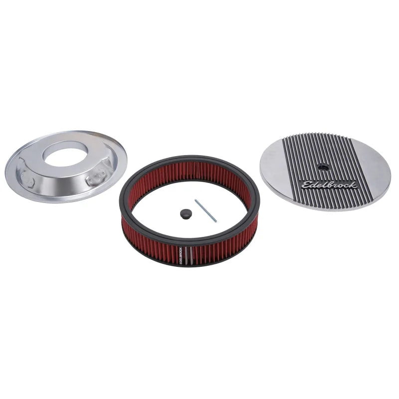 Edelbrock Air Cleaner Elite II 14In Diameter w/ 3In Element Polished - Installation View