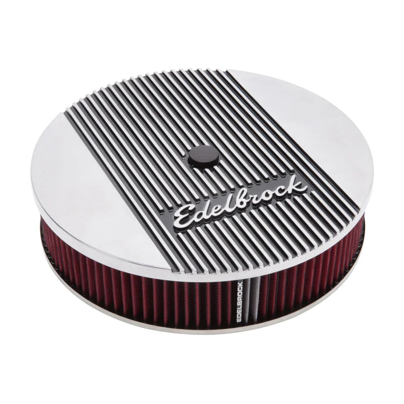 Edelbrock Air Cleaner Elite II 14In Diameter w/ 3In Element Standard Height Polished - Additional View 5
