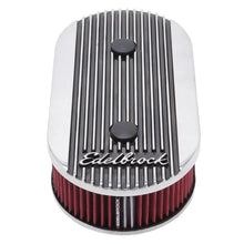 Load image into Gallery viewer, Edelbrock Air Cleaner Elite II Oval Dual-Quad Carbs 2 5In Red Element Polished - Additional View 5