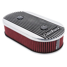 Load image into Gallery viewer, Edelbrock Air Cleaner Elite II Oval Dual-Quad Carbs 2 5In Red Element Polished - Additional View 6
