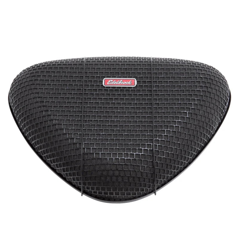 Edelbrock Air Cleaner Pro-Flo 1000 Series Triangular Steel Top 11 375In X 8 375In X 3In Black - Installation View