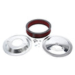 Load image into Gallery viewer, Edelbrock Air Cleaner Pro-Flo Series Round 14 In Diameter Cloth Element 3/8In Dropped Base Chrome - Back View