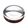 Load image into Gallery viewer, Edelbrock Air Cleaner Pro-Flo Series Round 14 In Diameter Cloth Element Chrome - Main Product View
