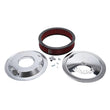 Load image into Gallery viewer, Edelbrock Air Cleaner Pro-Flo Series Round 14 In Diameter Cloth Element Chrome - Back View