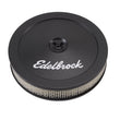 Load image into Gallery viewer, Edelbrock Air Cleaner Pro-Flo Series Round Steel Top Paper Element 10In Dia X 3.5In Black - Side View