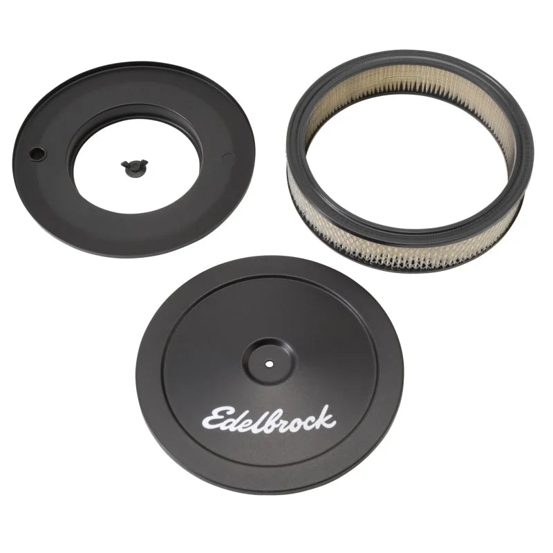 Edelbrock Air Cleaner Pro-Flo Series Round Steel Top Paper Element 10In Dia X 3.5In Black - Additional View 5