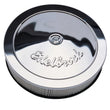 Load image into Gallery viewer, Edelbrock Air Cleaner Pro-Flo Series Round Steel Top Paper Element 14In Dia X 3.313In Chrome - Side View