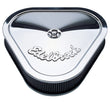 Load image into Gallery viewer, Edelbrock Air Cleaner Pro-Flo Series Triangular Steel Top 14.125In X 13.375In X 3.5In Chrome - Main Product View