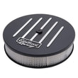 Load image into Gallery viewer, Edelbrock Air Cleaner Racing Series Round Aluminum Top Cloth Element 14In Dia X 3.125In Dropped Base - Back View