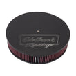 Load image into Gallery viewer, Edelbrock Air Cleaner Victor Series Round Aluminum Top Cloth Element 14In Dia X 3.125In Black - Side View