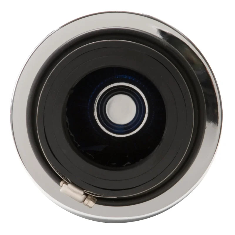 Edelbrock Air Filter Pro-Flo Series Conical 10In Tall Blue/Chrome - Side View