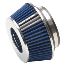 Load image into Gallery viewer, Edelbrock Air Filter Pro-Flo Series Conical 3.7In Tall Blue/Chrome - Main Product View