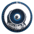 Load image into Gallery viewer, Edelbrock Air Filter Pro-Flo Series Conical 3.7In Tall Blue/Chrome - Installation View