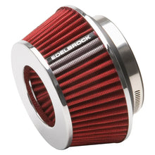 Load image into Gallery viewer, Edelbrock Air Filter Pro-Flo Series Conical 3.7In Tall Red/Chrome - Main Product View
