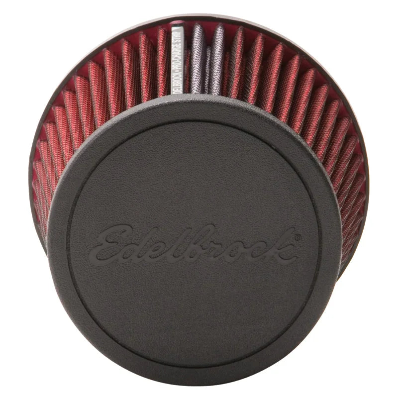 Edelbrock Air Filter Pro-Flo Series Conical 6.5In Tall Red/Black - Back View