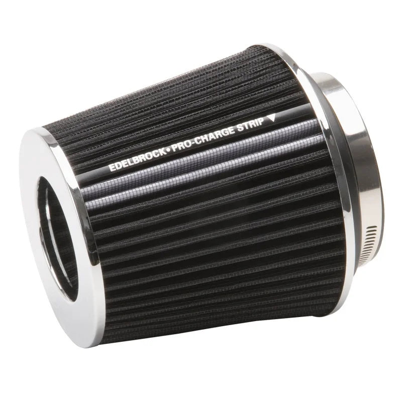 Edelbrock Air Filter Pro-Flo Series Conical 6.7In Tall Black/Chrome - Main Product View