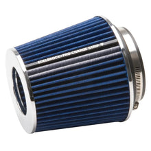 Load image into Gallery viewer, Edelbrock Air Filter Pro-Flo Series Conical 6.7In Tall Blue/Chrome - Main Product View