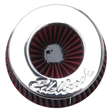 Load image into Gallery viewer, Edelbrock Air Filter Pro-Flo Series Conical 6.7In Tall Red/Chrome - Side View