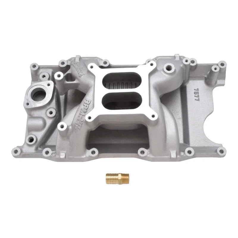 Edelbrock Air Gap Performer RPM Manifold fits Chrysler Magnum 5.2 / 5.9 - Side View
