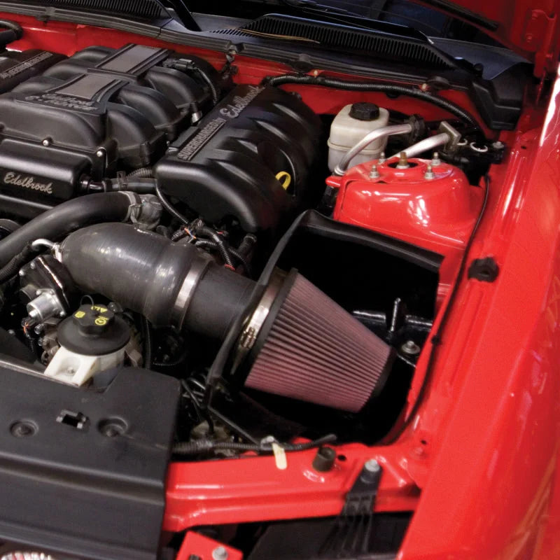 Edelbrock Air Intake Competition E-Force Supercharged fits 2005-2009 Ford Mustang GT - Back View