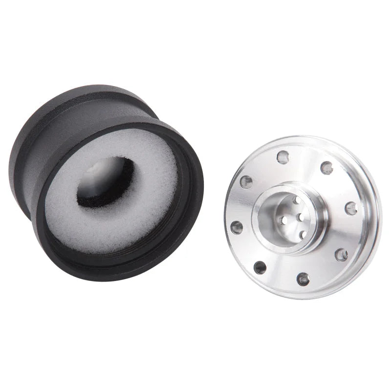 Edelbrock Billet Aluminum Breather w/ Black Powder Coat Finish - Installation View