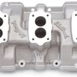 Load image into Gallery viewer, Edelbrock C-357B Manifold fits 1980-1986 Buick / Chevrolet / GMC - Side View