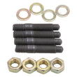 Load image into Gallery viewer, Edelbrock Carburetor Mounting Studs Bullet Nosed Black Oxide Gold Iridite Washers / Nuts Set of 4 - Main Product View