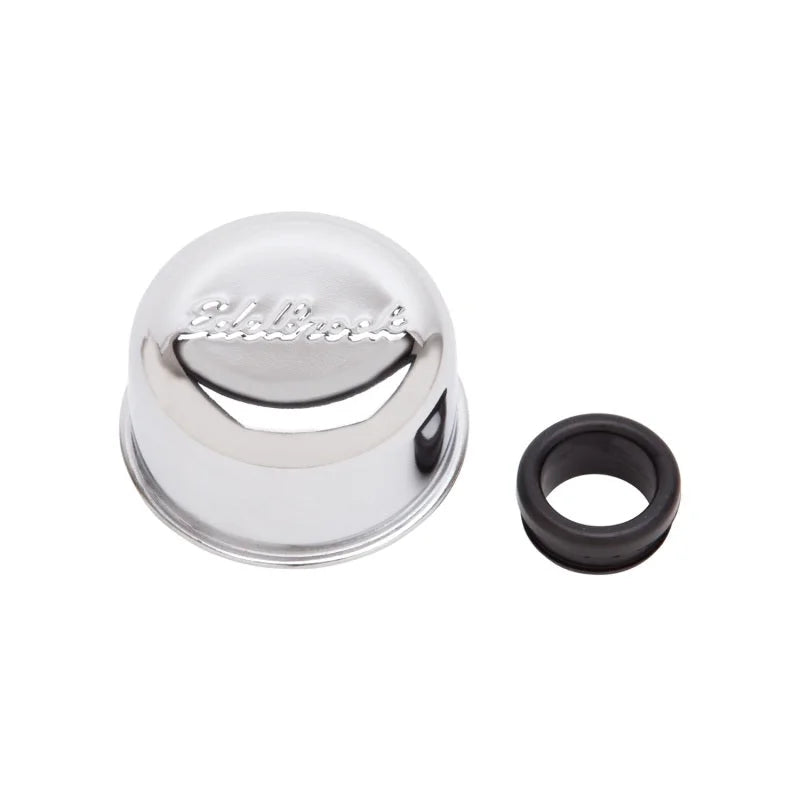 Edelbrock Chrome Breather and Grommet - Side View