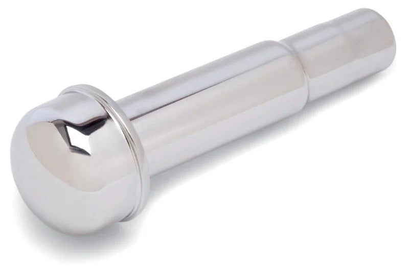 Edelbrock Chrome Finished Style Oil Fill Tube w/ Breather fits GM - Side View
