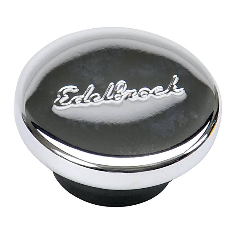 Edelbrock Chrome Oil Filler Cap - Installation View