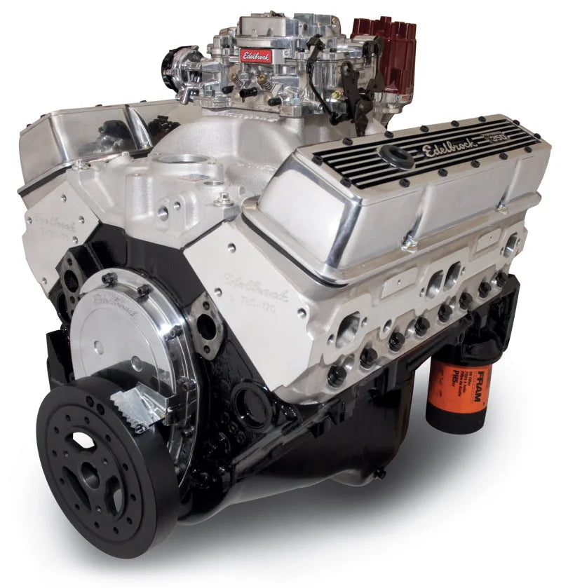 Edelbrock Crate Engine Edelbrock 9.0.1 Performer E-Tec No Water Pump As Cast 46400 - Back View