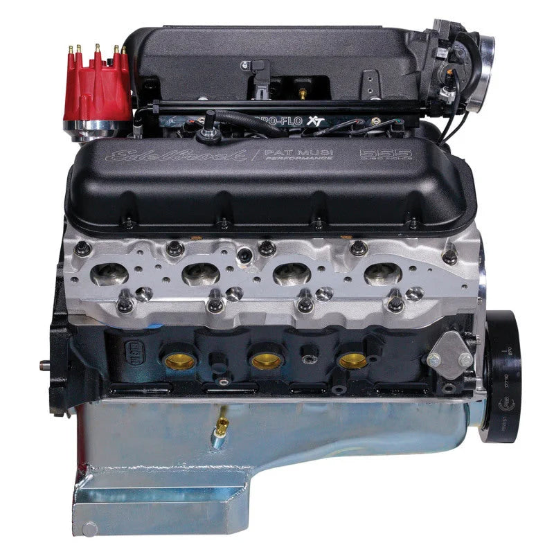 Edelbrock Crate Engine/Musi 555 Pro-Flo 4 XT EFI fits Chevrolet Big-Block - Side View