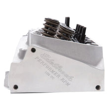 Load image into Gallery viewer, Edelbrock Cylinder Head BBC Performer RPM Oval Port 100cc Complete Single w/ Springs - Side View