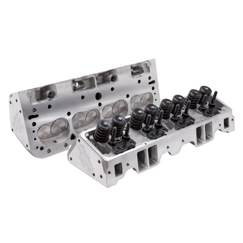Edelbrock Cylinder Head E-Street SB Chevrolet 70cc (Complete Pair) - Back View