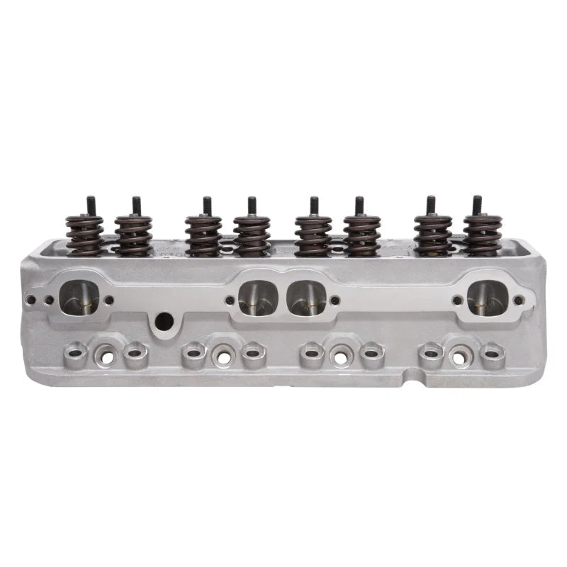 Edelbrock Cylinder Head SBC E-Cnc 185 64cc Straight Plug for Hydraulic Roller Cam Complete - Back View