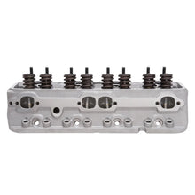 Load image into Gallery viewer, Edelbrock Cylinder Head SBC E-Cnc 185 64cc Straight Plug for Hydraulic Roller Cam Complete - Back View