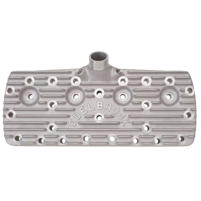 Edelbrock Cylinder Heads 1939-48 Model Ford Flatheads w/ Block Letter Logo (Pair) - Side View
