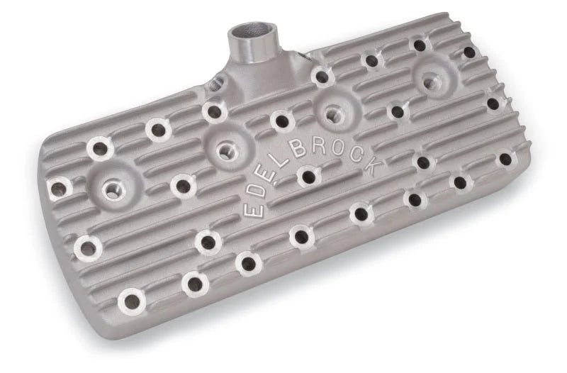 Edelbrock Cylinder Heads 1939-48 Model Ford Flatheads w/ Block Letter Logo (Pair) - Back View