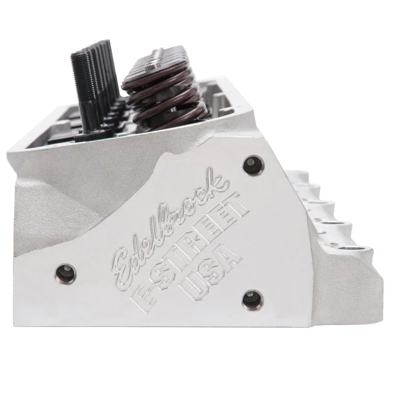 Edelbrock Cylinder Heads E-Street Sb-Ford w/ 1 90In Intake Valves Complete Packaged In Pairs - Side View