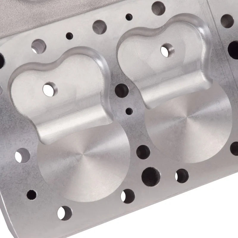 Edelbrock Cylinder Heads High Lift/Large Chamber for 1949-53 Model Ford Flatheads (Pair) - Installation View