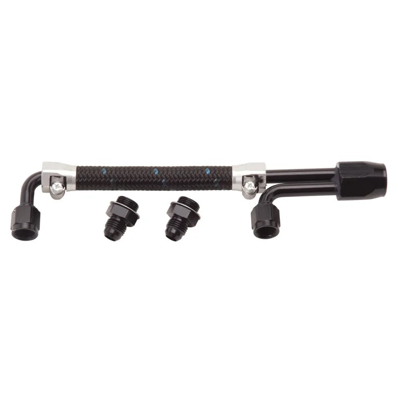 Edelbrock Dual Quad Fuel Line Kit In Clr/Blk Finish - Installation View
